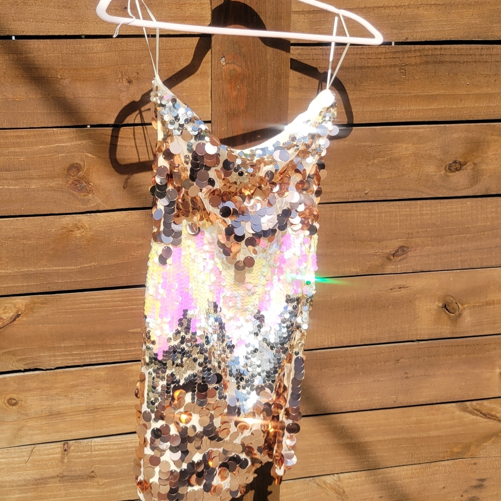 Le Lis Sequin Embellished Dress